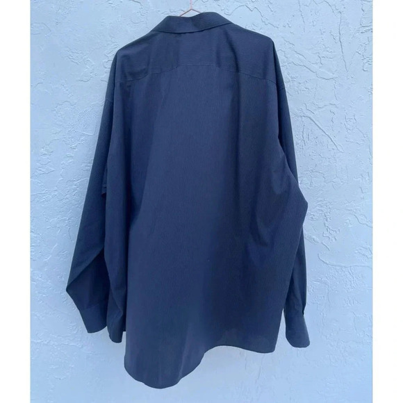 Egara Mens Non Iron Classic Fit Button Down Shirts Oversized Stripes Sz 3X/4XL - Picture 2 of 9